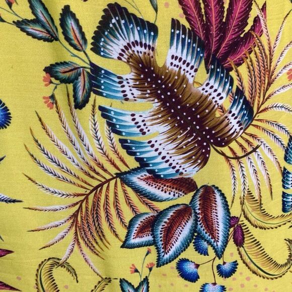 Farm Rio Anthropologie Bria Floral Smocked Off Shoulder Mini Dress Size L Boho - Picture 6 of 8